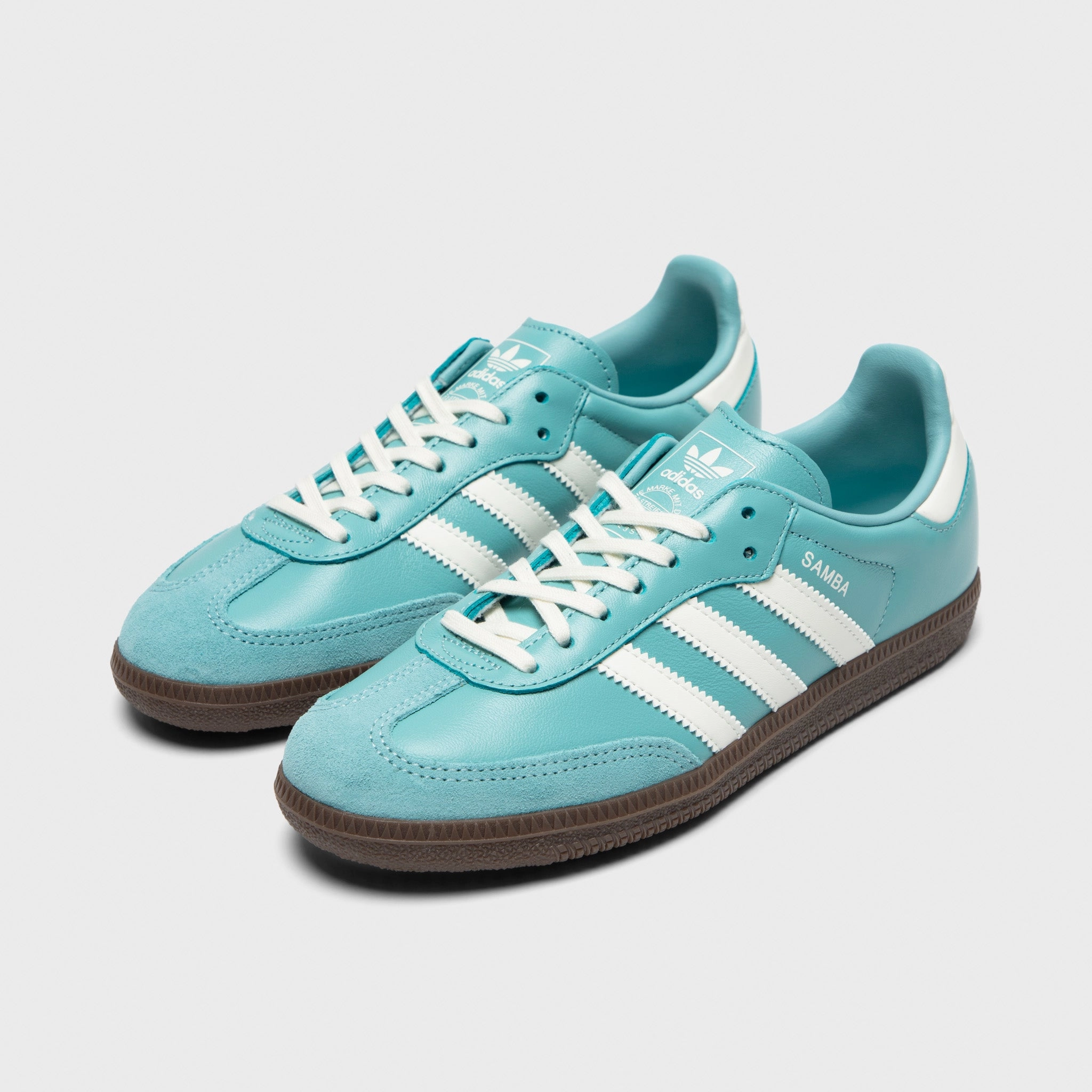 Multi Surface Traction adidas Juniors' Samba OG Mint / Off White - Gum