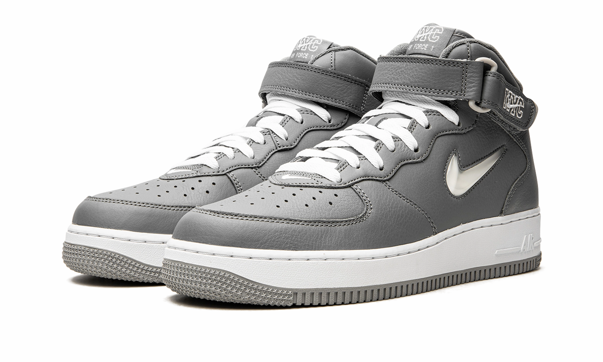 Air Force 1 Mid QS "Jewel NYC Cool Grey" Comfortable ankle