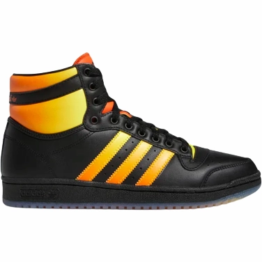 Long Time Wear Adidas Men's Top Ten Hi Shoes - Core Black / Beam Yellow / Semi Impact Orange