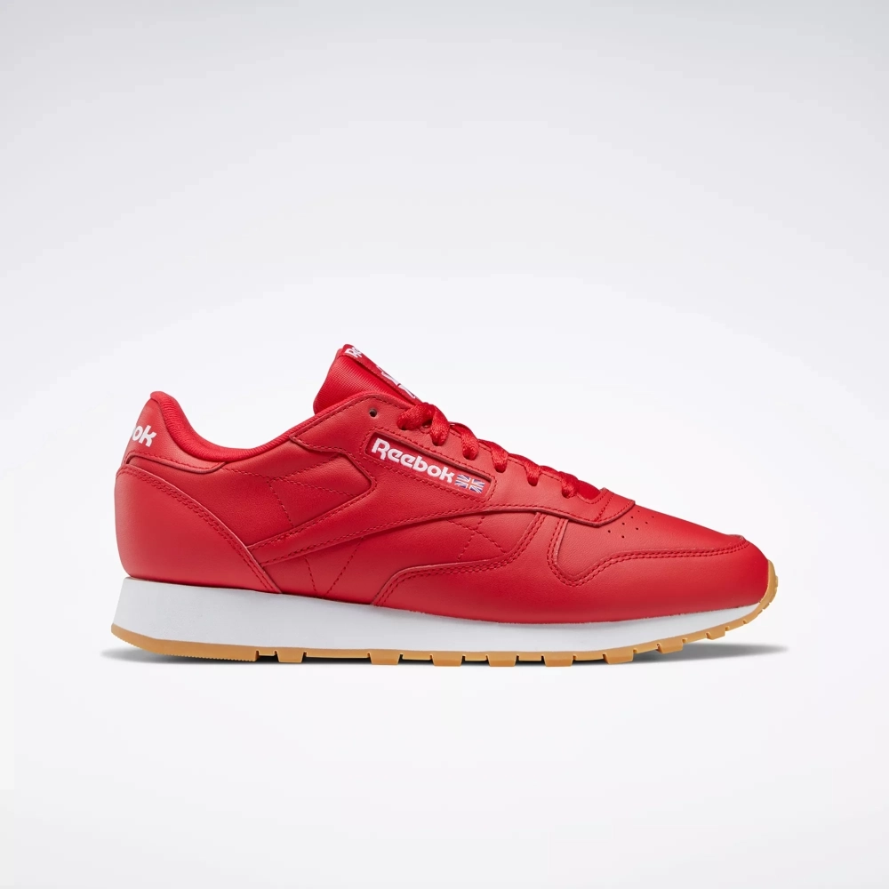 Impact Zones Reebok Men's Classic Leather Shoes - Vector Red / Ftwr White / Rubber Gum