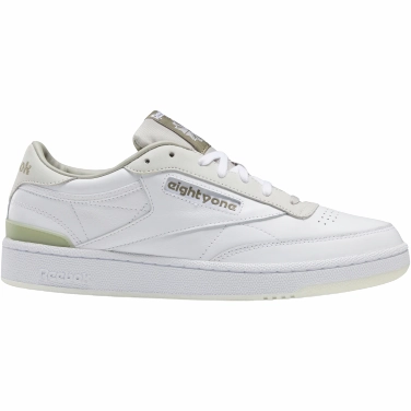 Reebok Men's Club C 85 Shoes - White / Sand Stone / Khaki OrthopedicDesign Comfortable Linings
