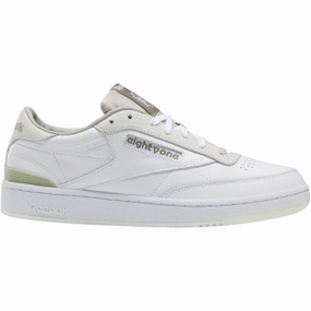 Reebok Men's Club C 85 Shoes - White / Sand Stone / Khaki OrthopedicDesign Comfortable Linings