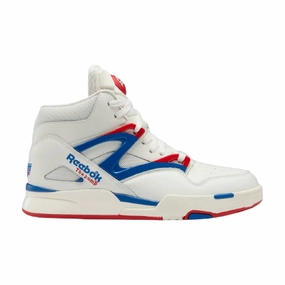 Reebok Men's Pump Omni Zone II Shoes - Clack / Vector Blue / Vector Red Clean Style