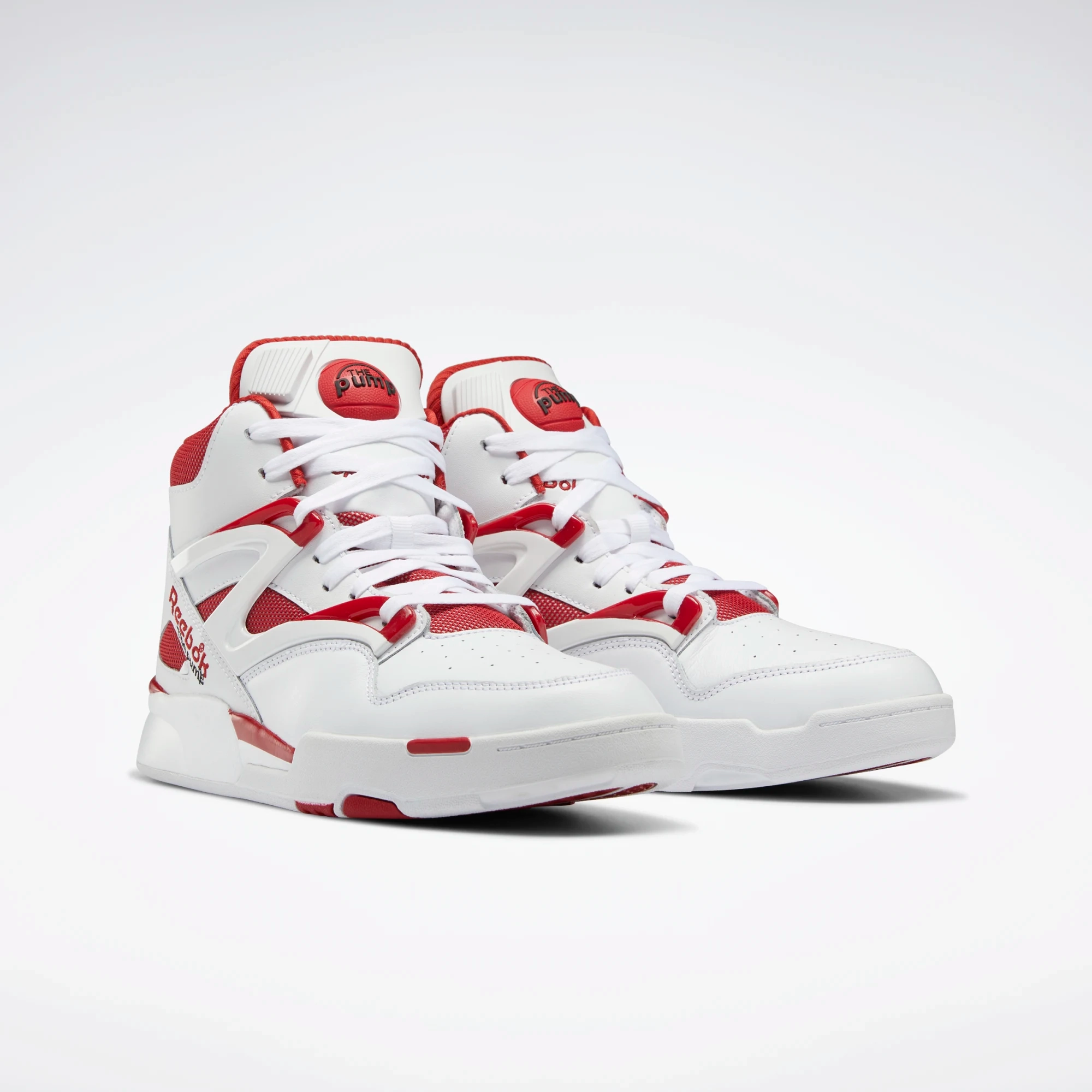 Minimalist Style Breathable Linings Reebok Men's Pump Omni Zone II Shoes - Ftwr White / Flash Red / Core Black