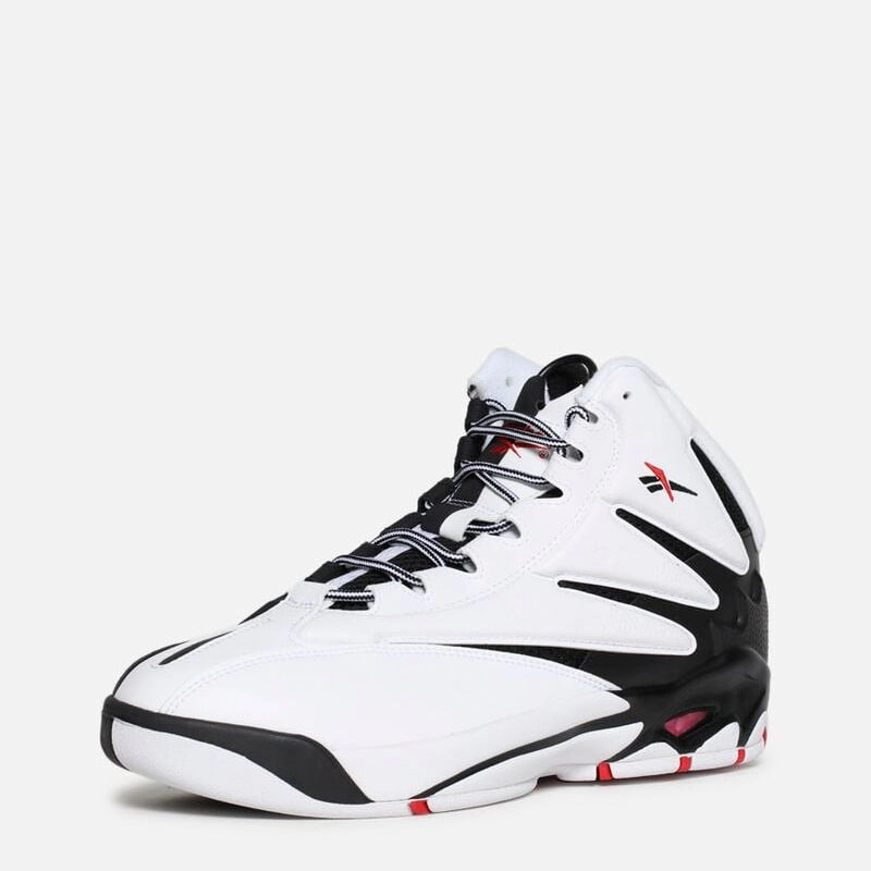 Arch Support System Microfiber Layer Reebok Men's The Blast Shoes - Core Black / White / Vector Red