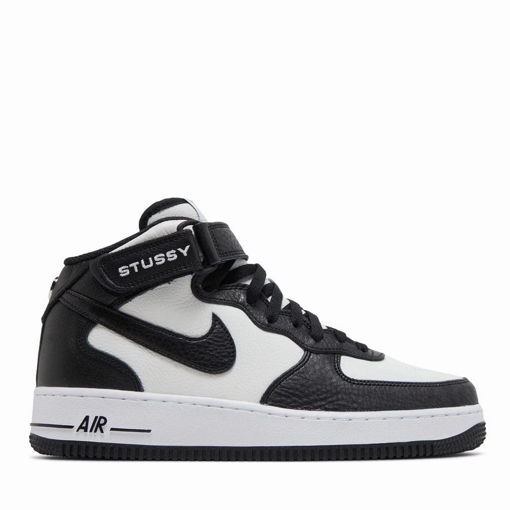 Durability NIKE X STUSSY AIR FORCE 1 MID LIGHT BONE BLACK (NEW)