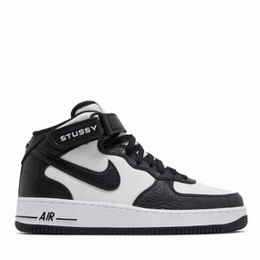Durability NIKE X STUSSY AIR FORCE 1 MID LIGHT BONE BLACK (NEW)
