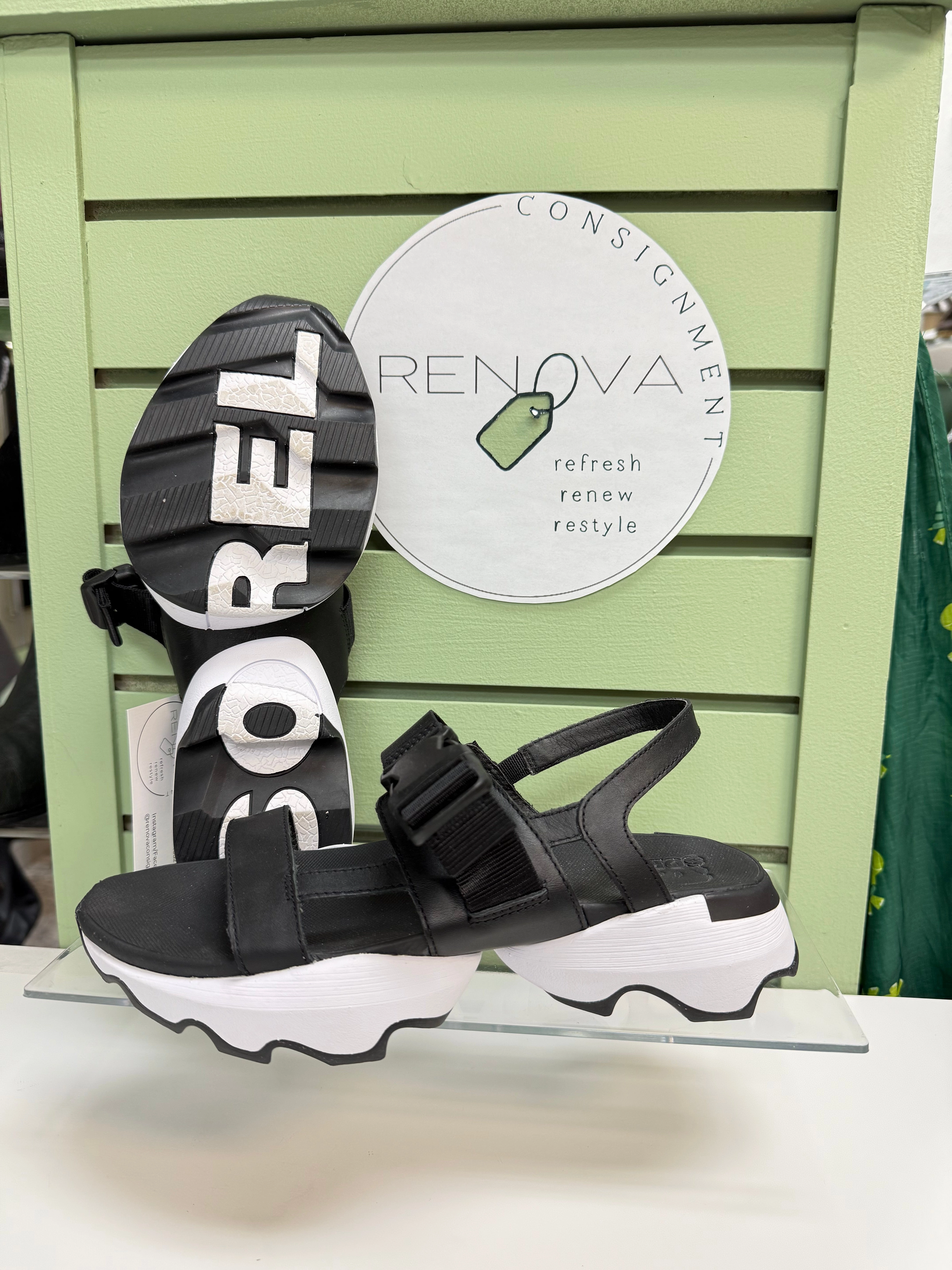 Lockdown Heel Street Step Sorel Impact Sling Sandal (Womens 7.5)