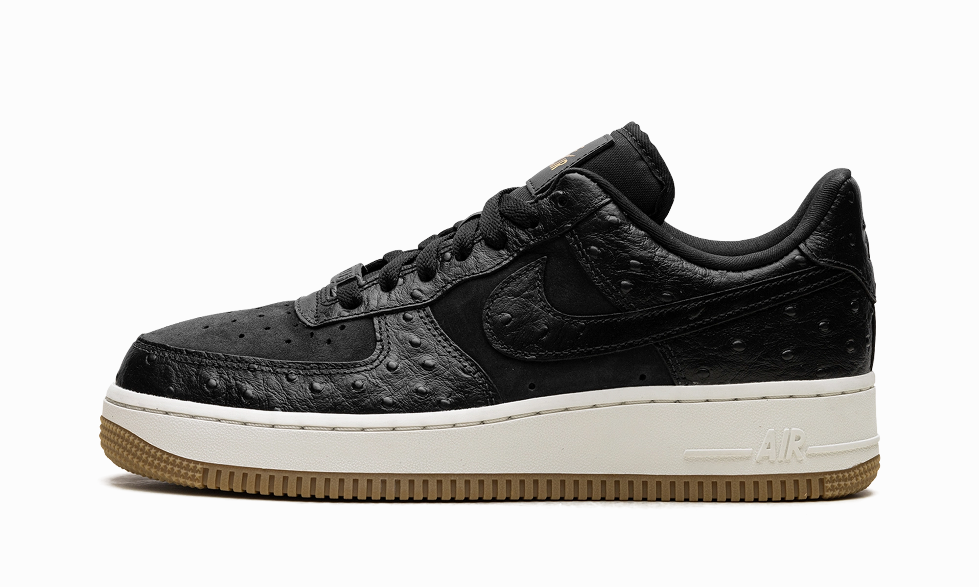 Air Force 1 Low '07 WMNS "Black Ostrich" Guide Step Pavement Ready