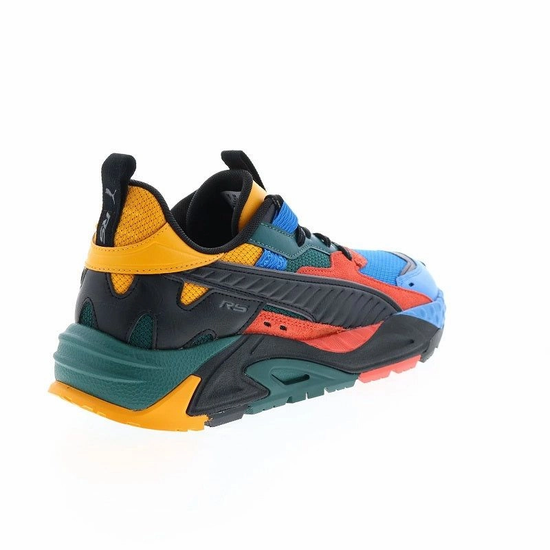 Microfiber Lining Tech Weekend Routine Puma Men's RS TRCK Shoes - Future Blue / Black / Saffron