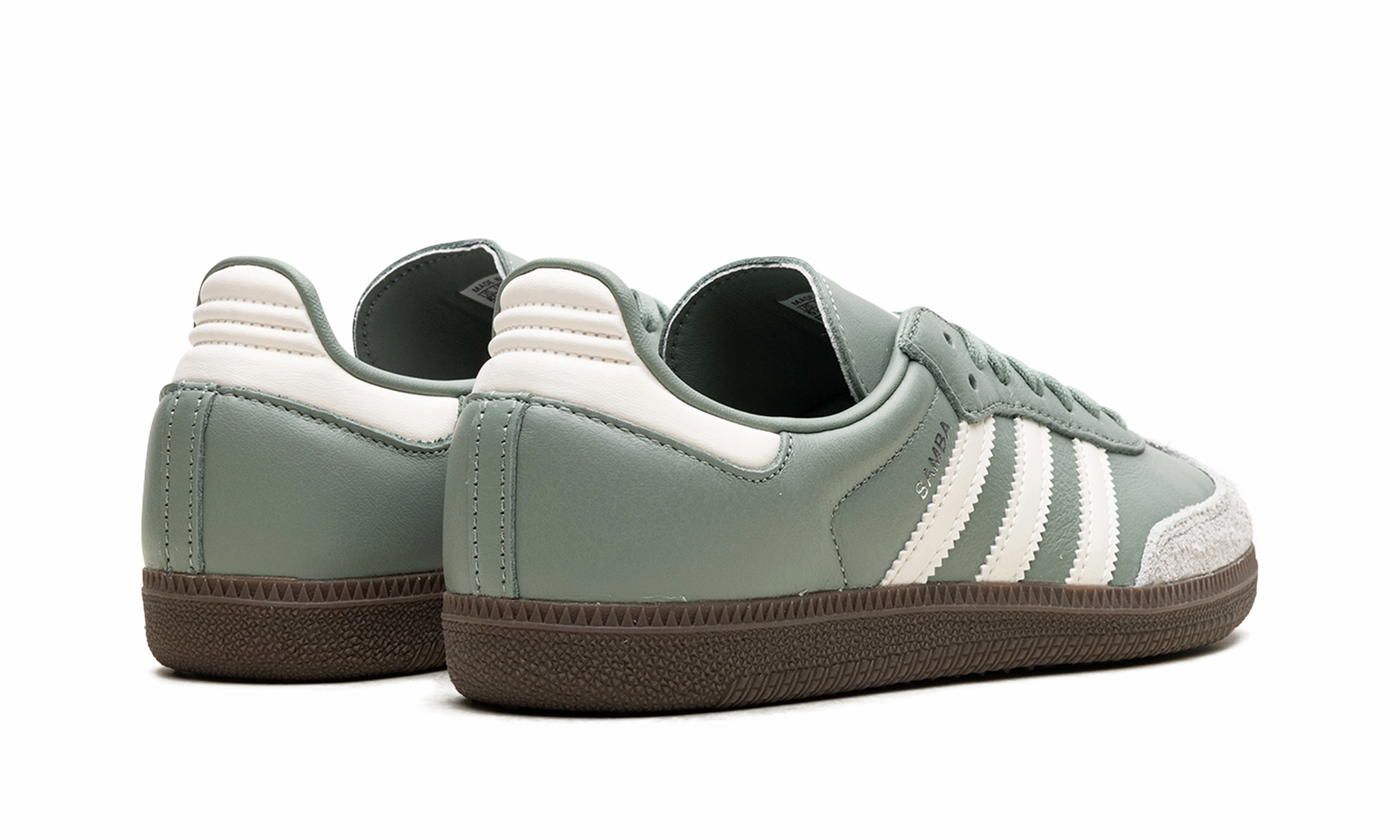 Samba OG "Silver Green Chalk White" Tidy look Ergo Tech