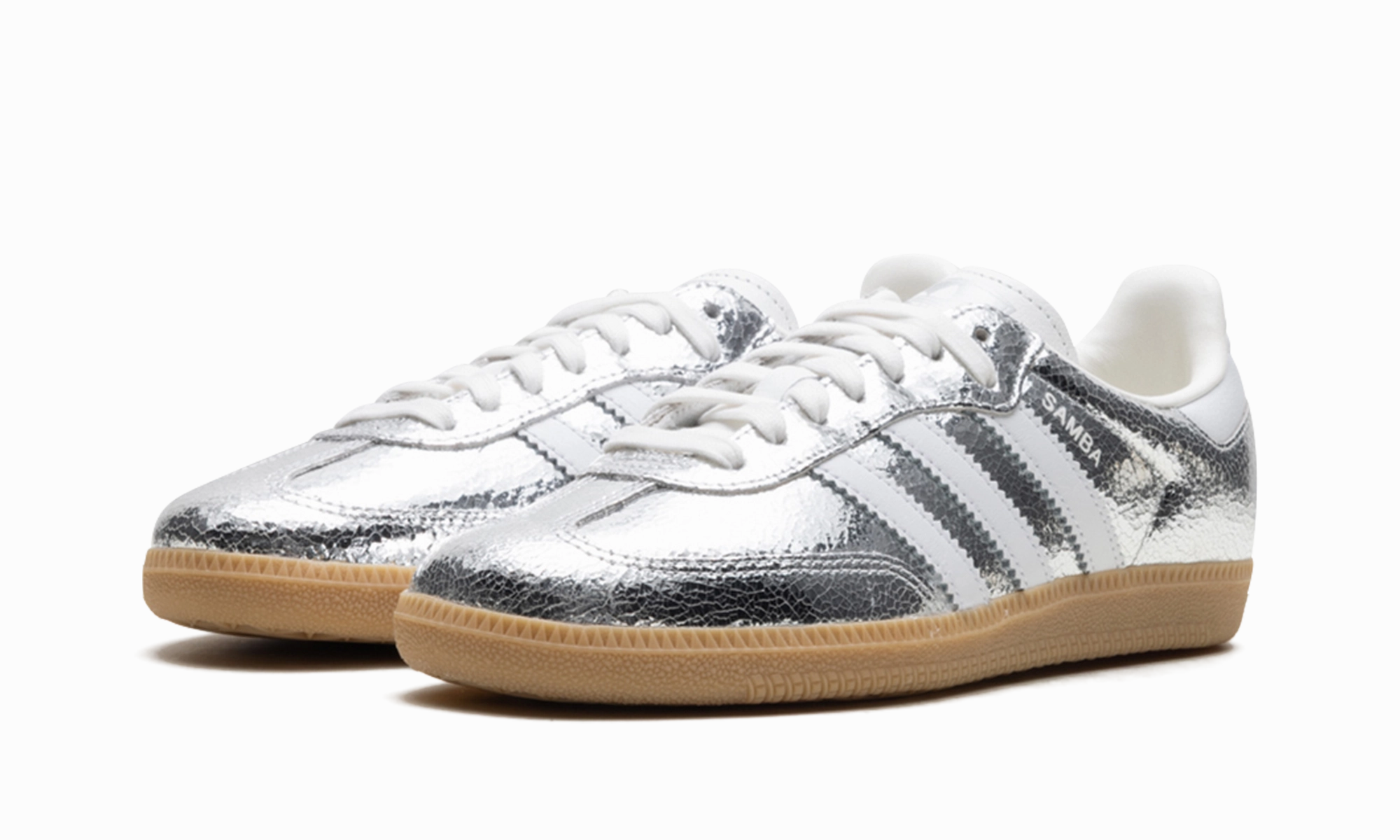 Samba OG WMNS "Silver Metallic Cracked Leather" No Pressure Easy Run