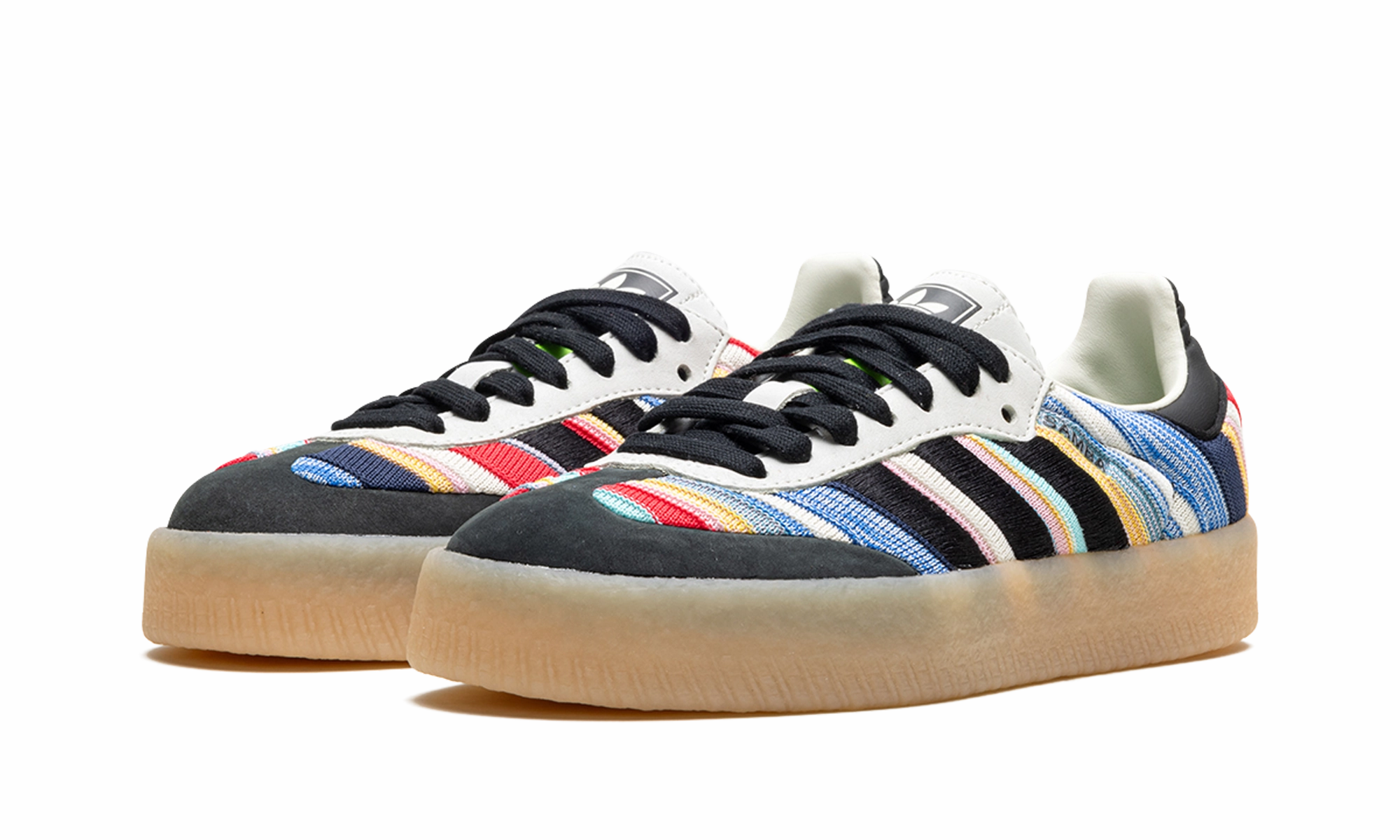 Sambae WMNS "Ivory Black" Flat Bottom Embroidered design