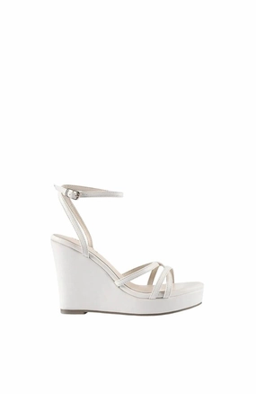 Cold Guard Amore Strappy Wedges Bone Smooth