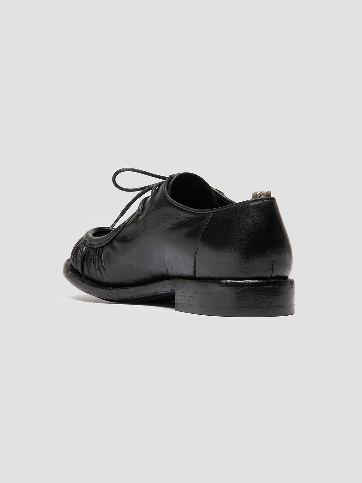 muted color Gentle Step RUGGED 010 - Black Leather Derby Shoes