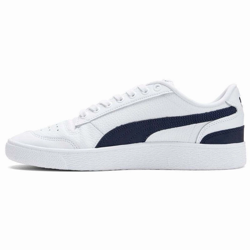 Puma Men's TMC Ralph Sampson Hussle Way Shoes - White / Peacoat Bend Easy Core Fit