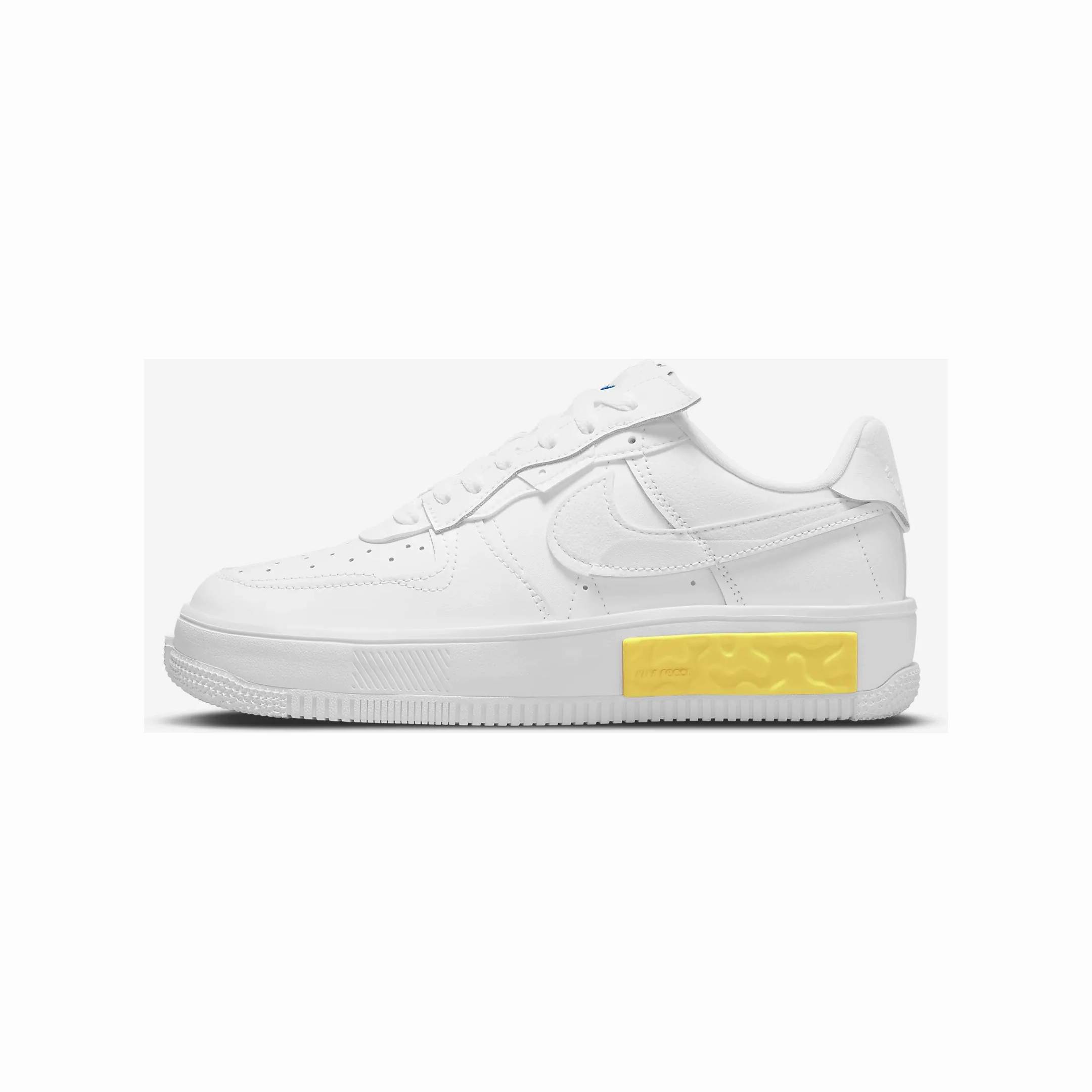 Nike Women's Air Force 1 Fontanka Shoes - Summit White / Photon Dust / Opti Yellow Tailored grip MoistureWickingFabric