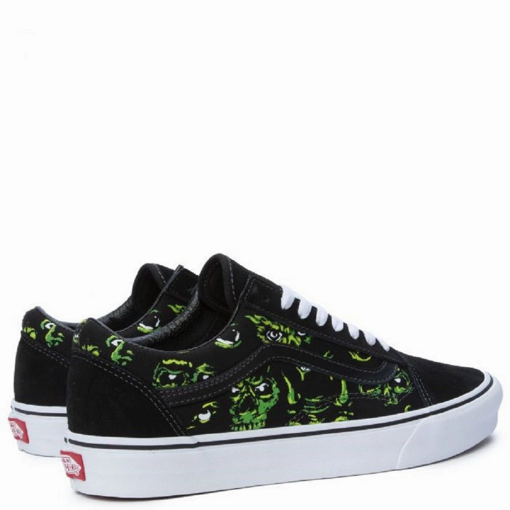 Vans Men's Eyes in the Dark Old Skool Shoes - Black / Green Swift Step Active Schedule