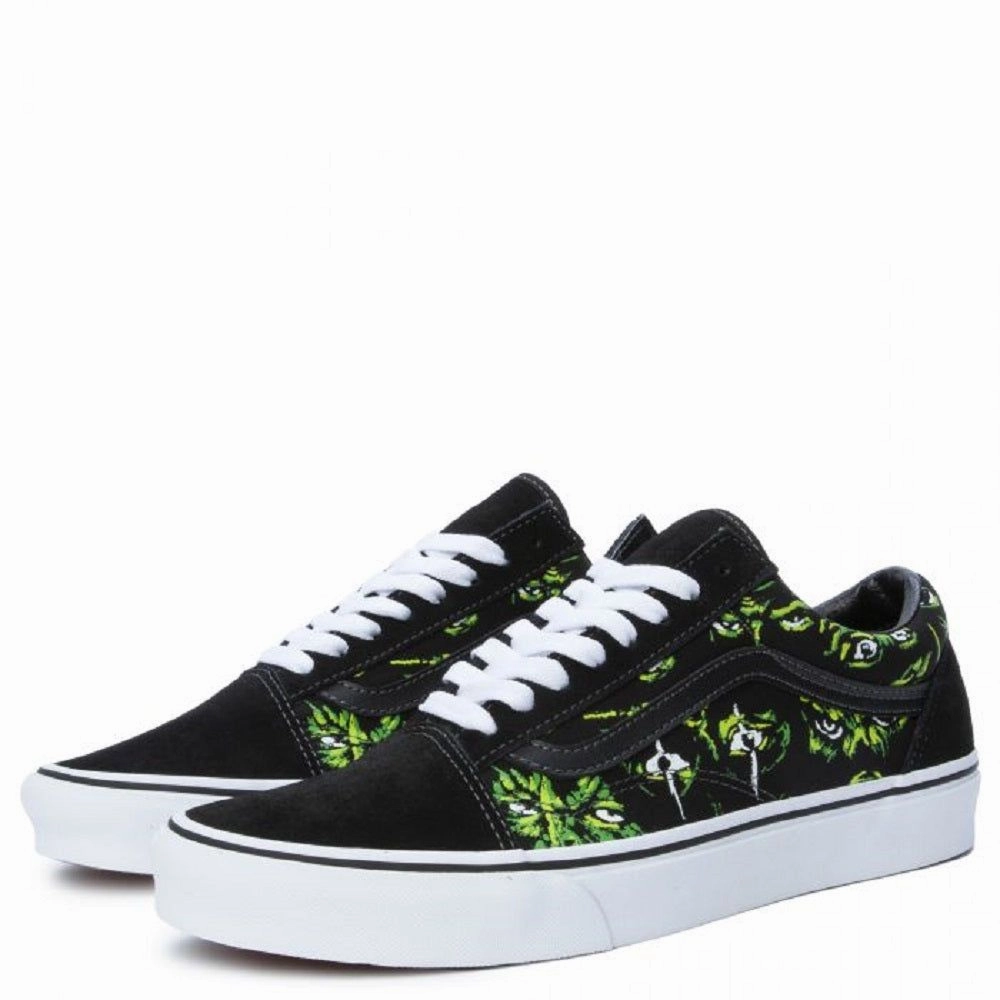 Vans Men's Eyes in the Dark Old Skool Shoes - Black / Green Comfort-Oriented