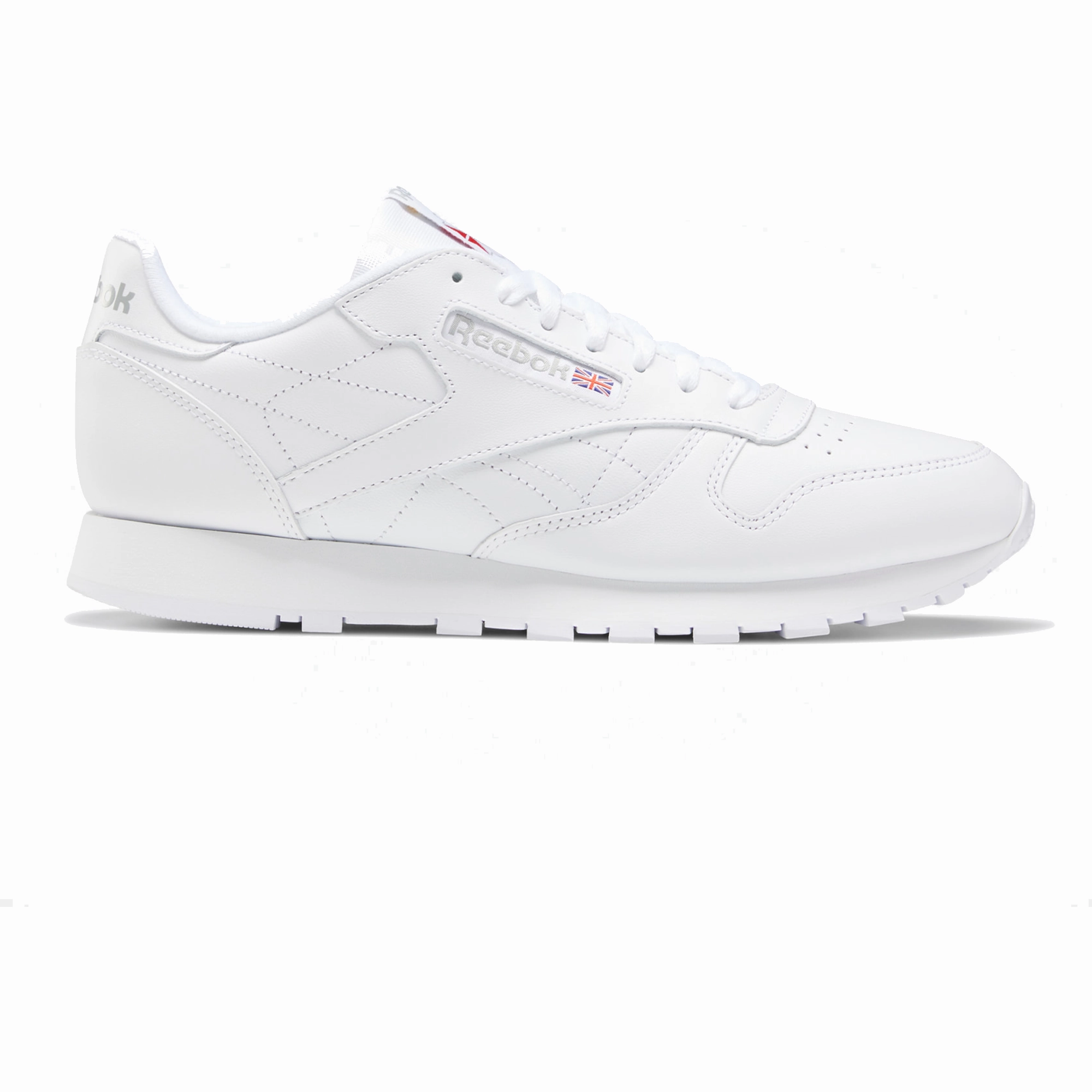 Reebok Men's Classic Leather Shoes - White / Grey Neutral pronation Running Capability