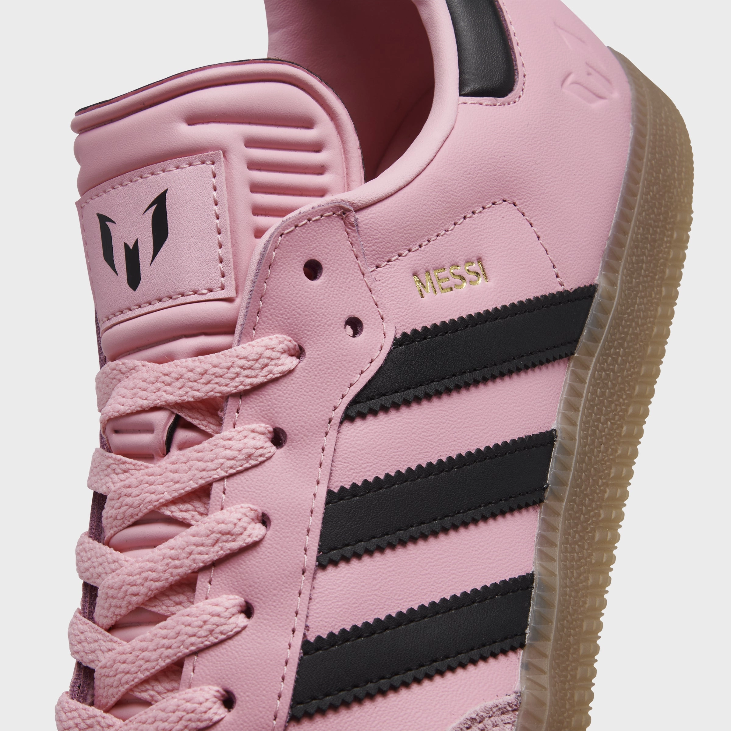 adidas Samba Messi Light Pink / Black Non Toxic Adhesives Dual Tone