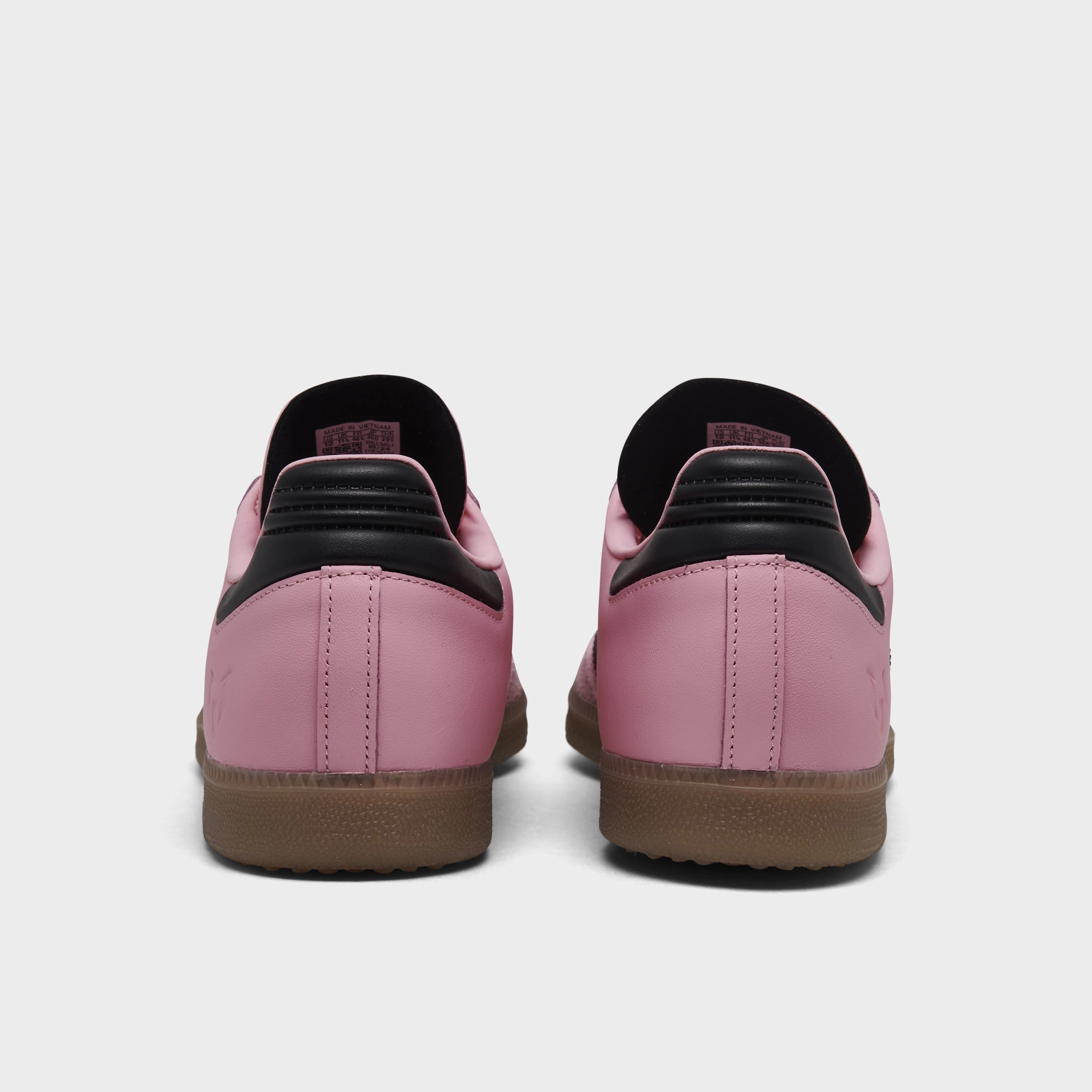 adidas Samba Messi Light Pink / Black hook and loop closure