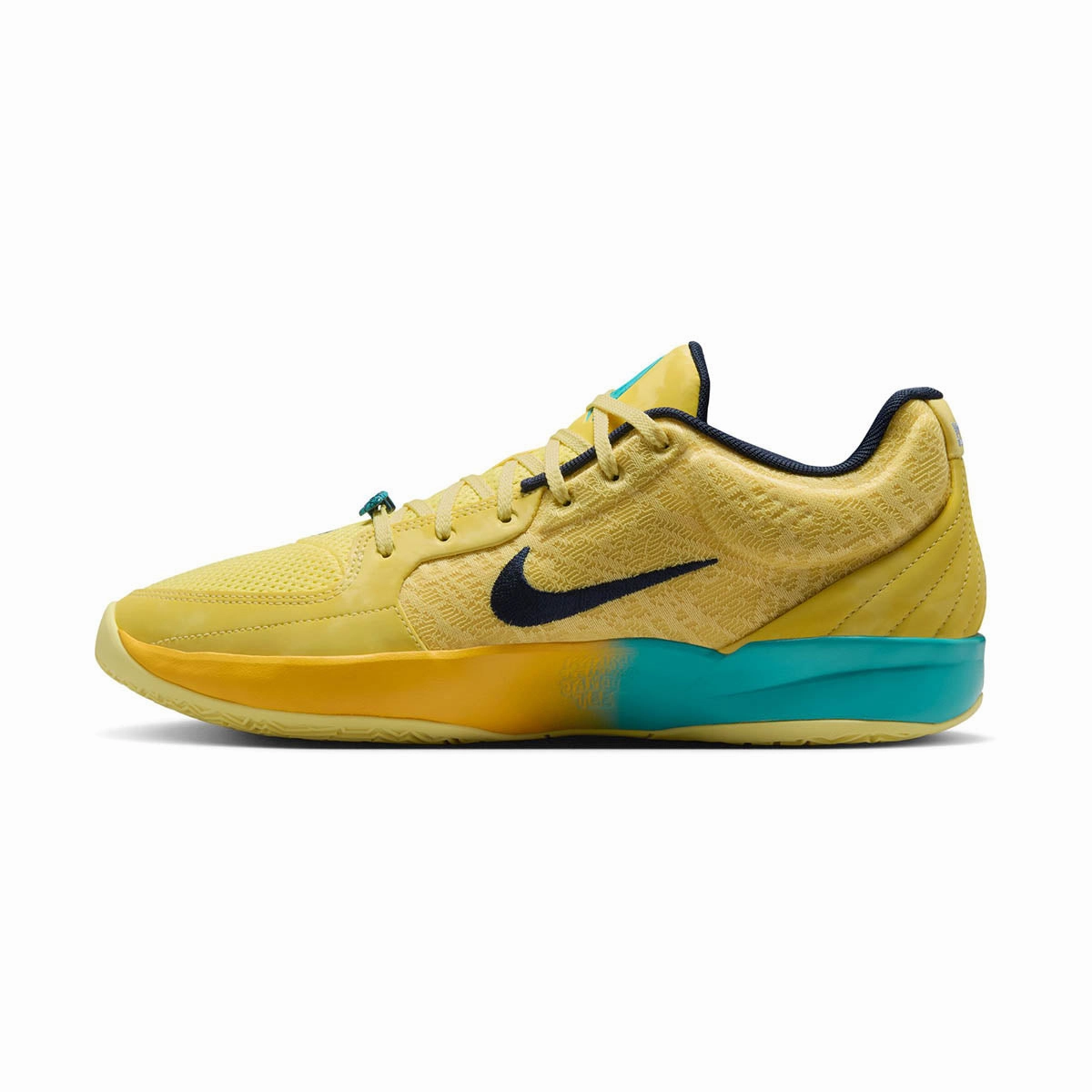 Non Slip Tread Pattern Ja 2 'Sonic Yellow Tropical Teal' Basketball Shoes