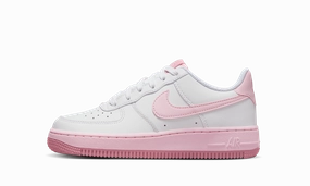 Air Force 1 GS "White / Pink" No Squeeze Warm Feet