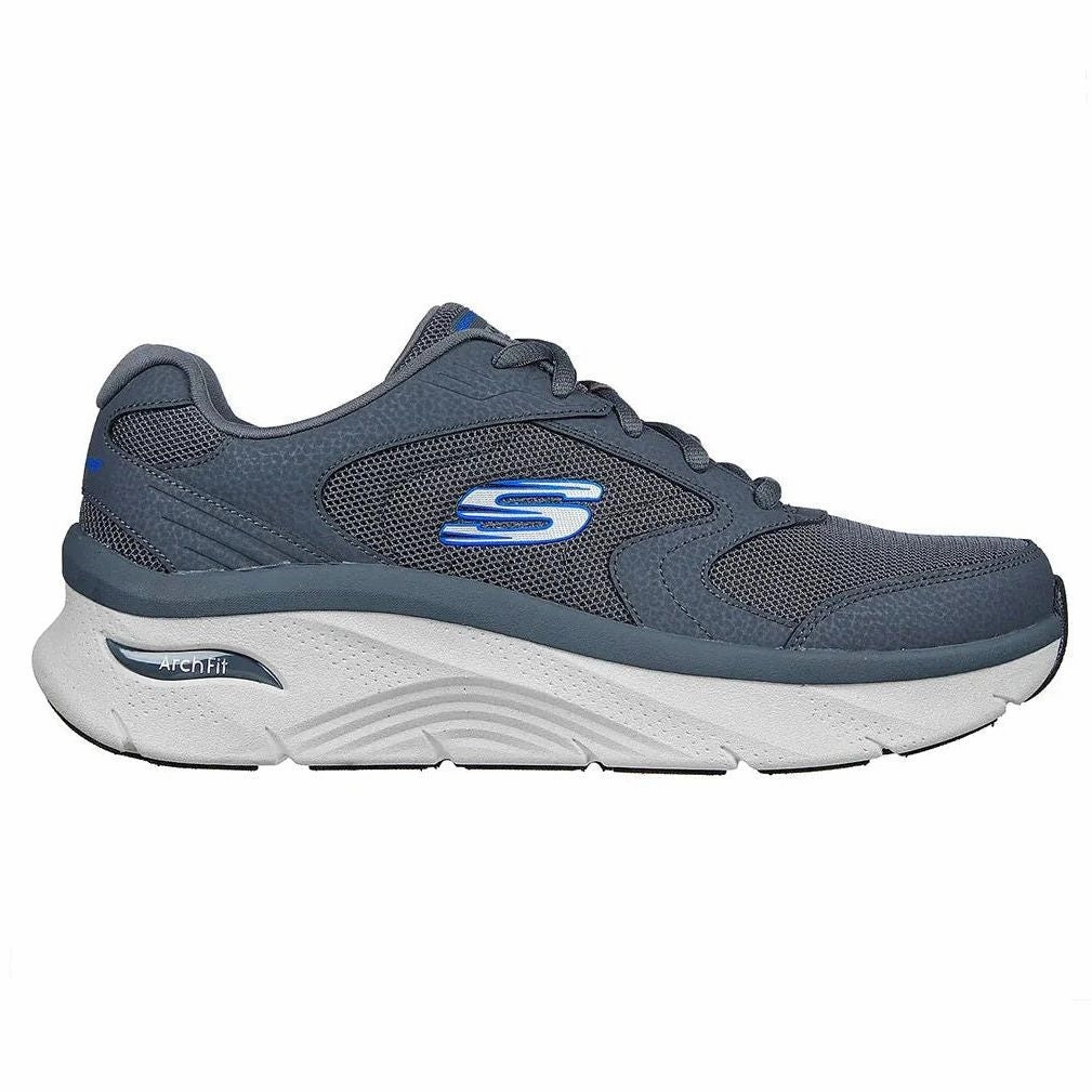 Carbon Footprint Reduced Skechers Men's Arch Fit DLux Junction Shoes - Charcoal / Blue