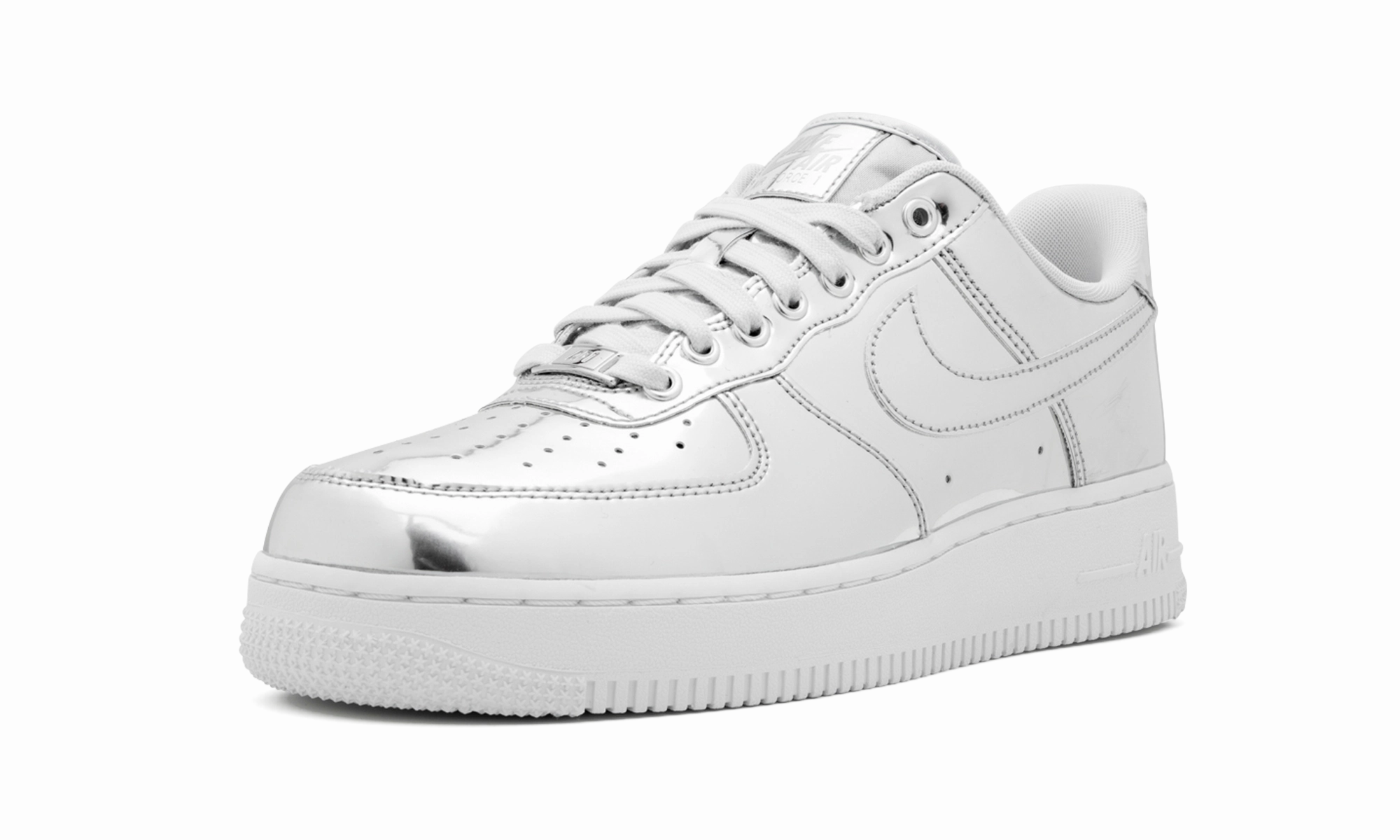 Low profile style AIR FORCE 1 SP WMNS "Metallic Chrome"