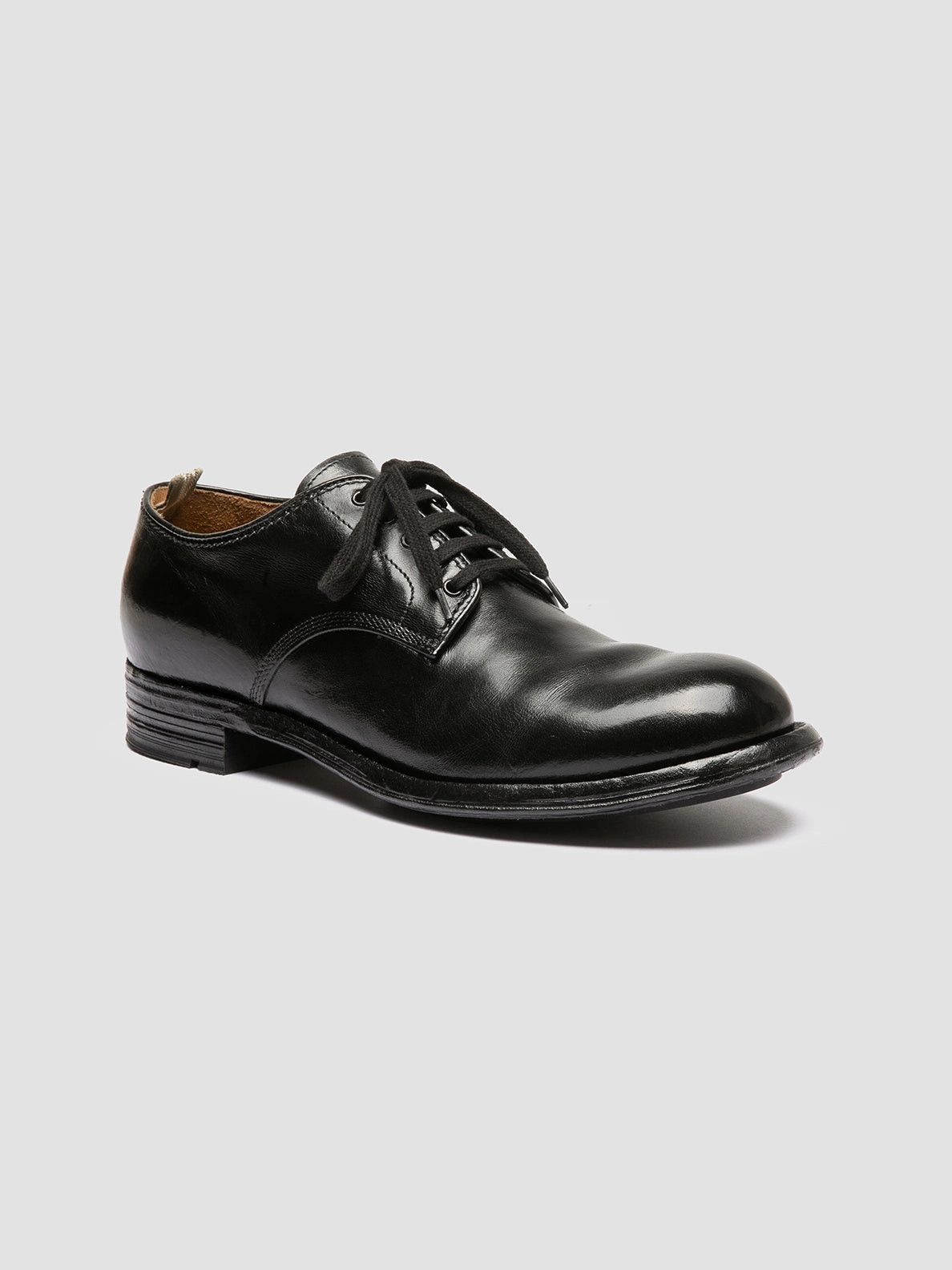 ADMIRAL 007 - Black Leather Derby Shoes Gentle Foot Support
