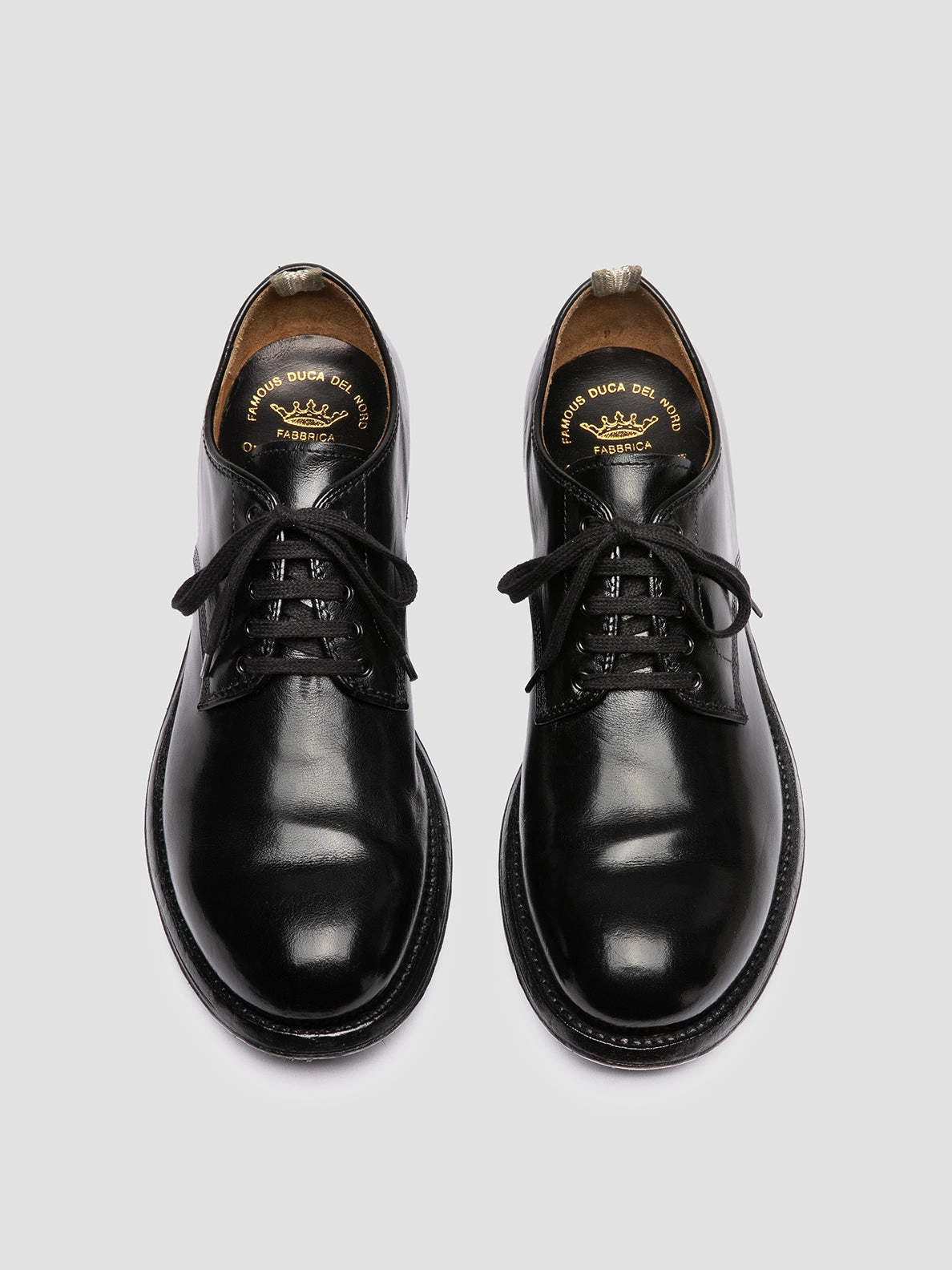 ADMIRAL 007 - Black Leather Derby Shoes Understated Charm Polished Comfort