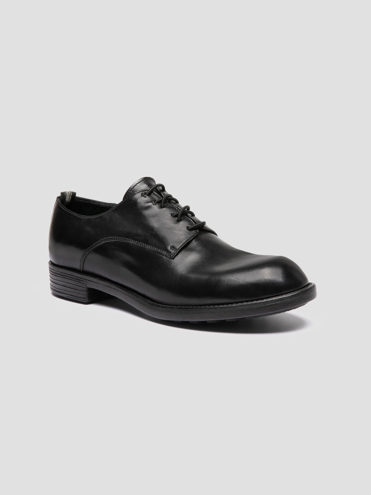 Rugged Sole DIARY 009 - Black Leather Derby Shoes