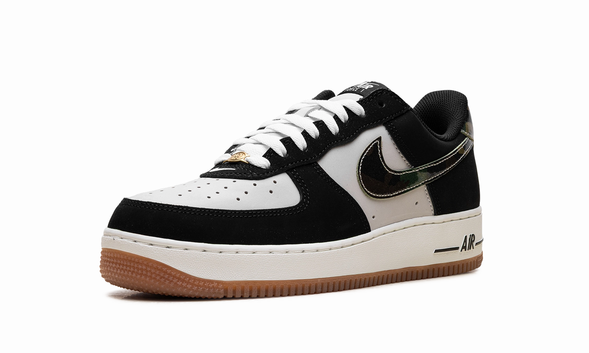 Air Force 1 Low '07 LV8 "Black Patent Camo Swoosh" Soft ground