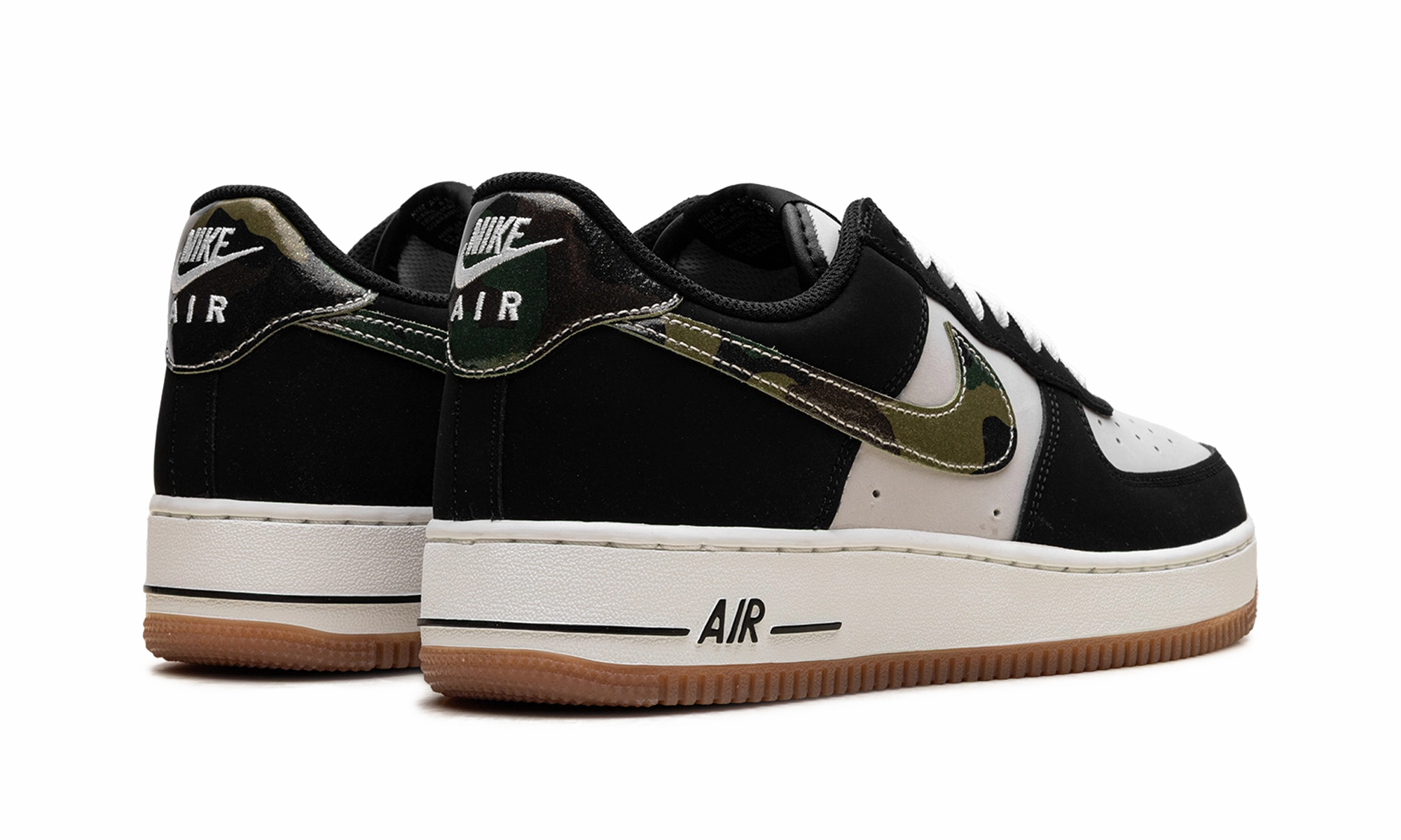 Air Force 1 Low '07 LV8 "Black Patent Camo Swoosh" Canvas Material