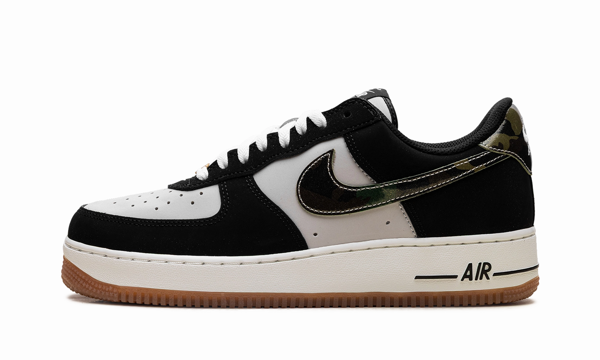 Air Force 1 Low '07 LV8 "Black Patent Camo Swoosh" Non Restrictive Fit