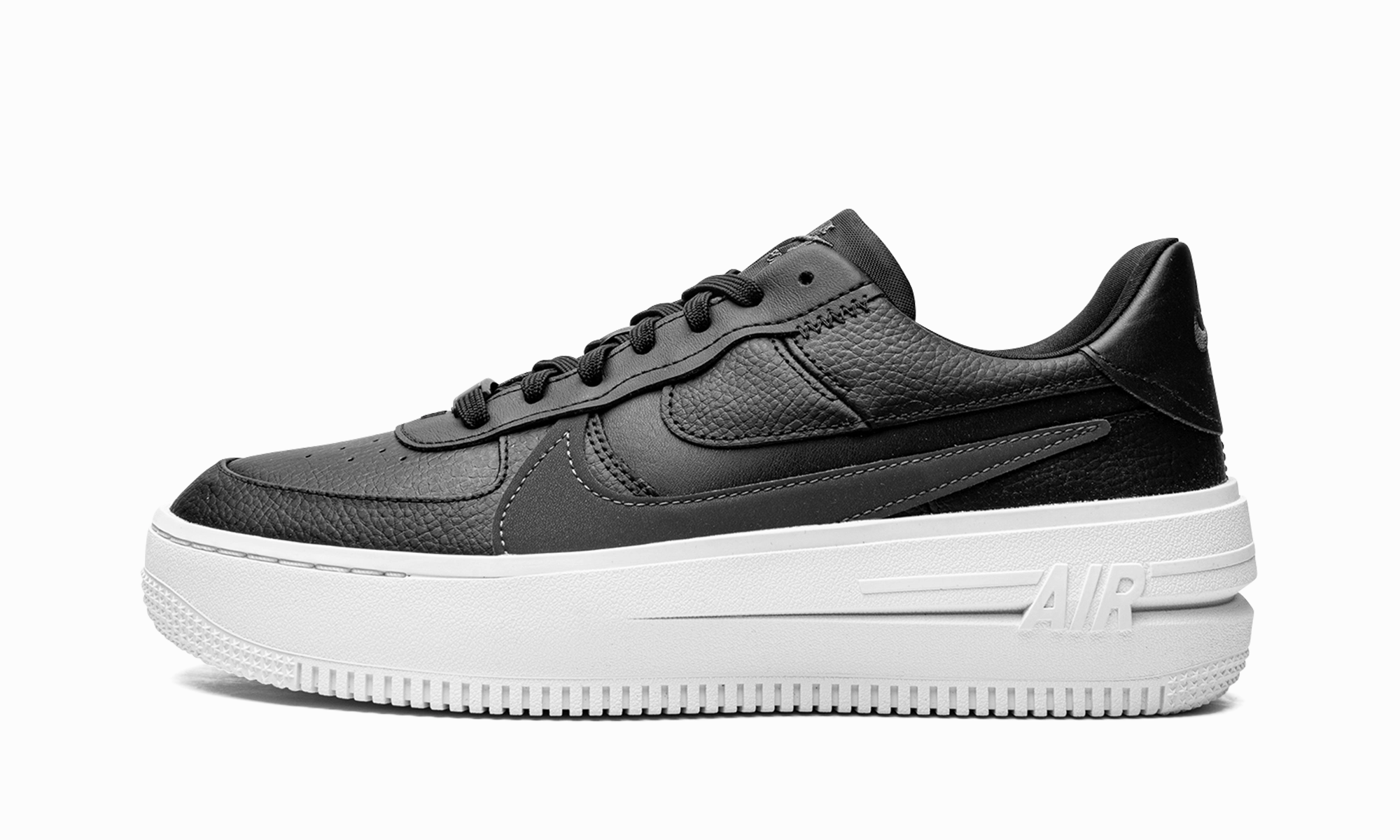Weatherproof Stitching Comfortable Fashion AIR FORCE 1 PLT.AF.ORM MNS WMNS "Black"