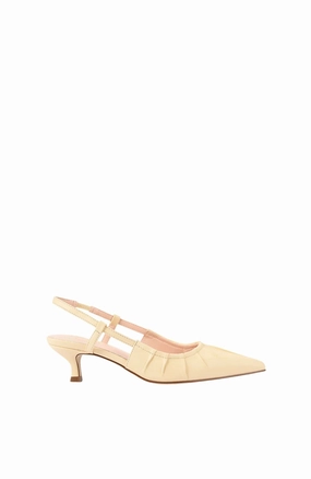 Event Chic Lucius Slingback Kitten Heels Butter Cream