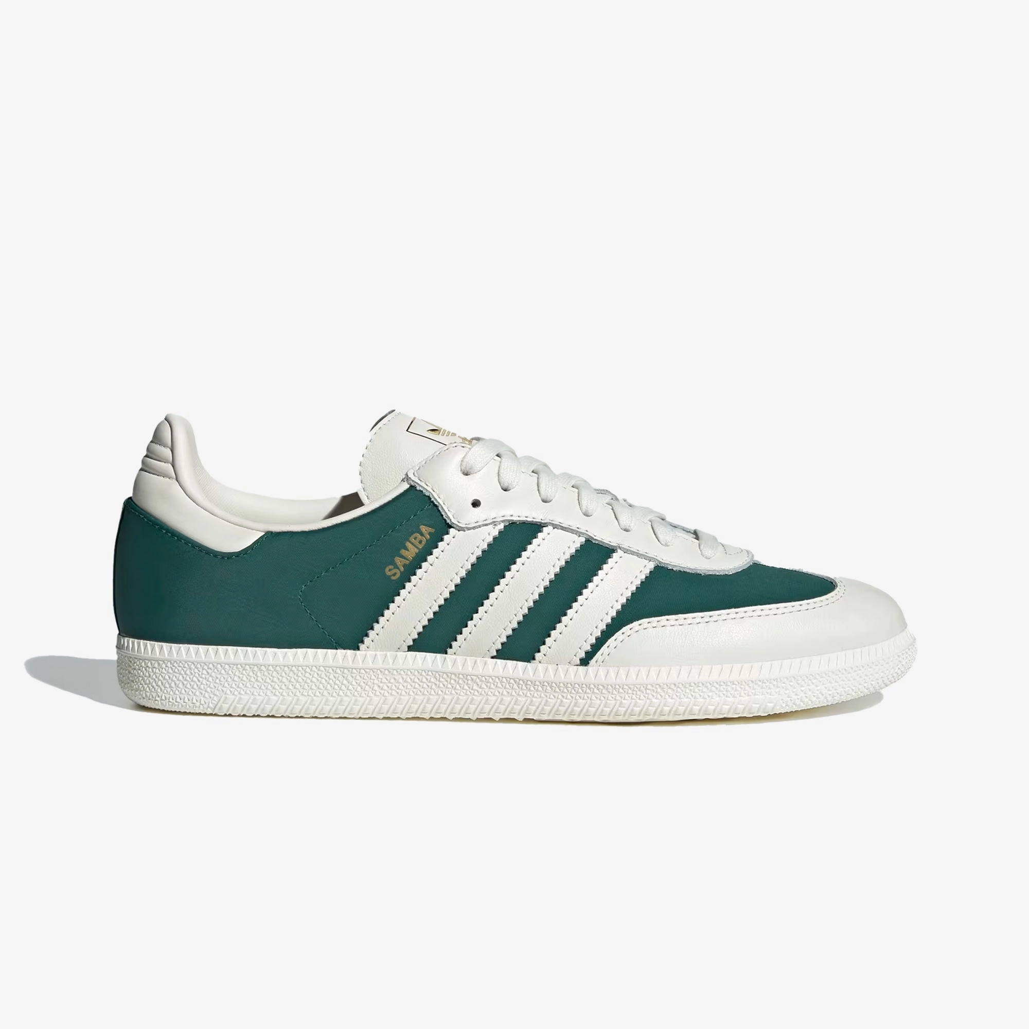 Casual Edge ADIDAS ORIGINALS | SAMBA OG { OFF WHITE/COLLEGIATE GREEN