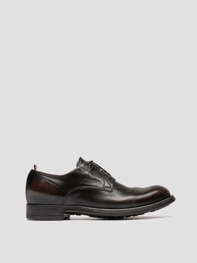 Sleek Slim Edge Neat Design CHRONICLE 001 - Brown Leather Derby Shoes