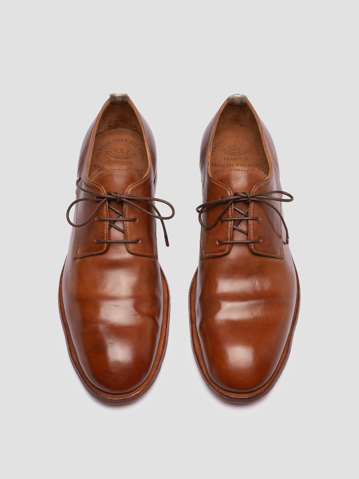 Balanced Style Shoe Shine SOUND 002 - Brown Leather Derby Shoes
