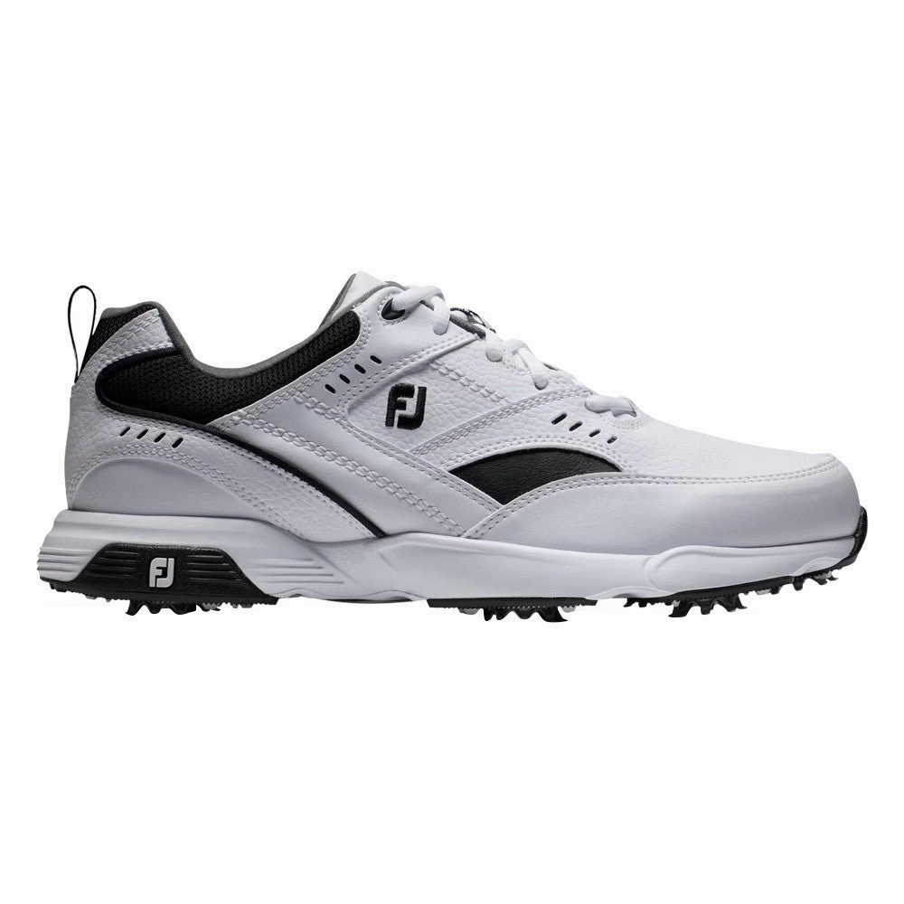 FootJoy Sneaker Golf Shoes White/Black - 24 Men Heel Stabilizer Design