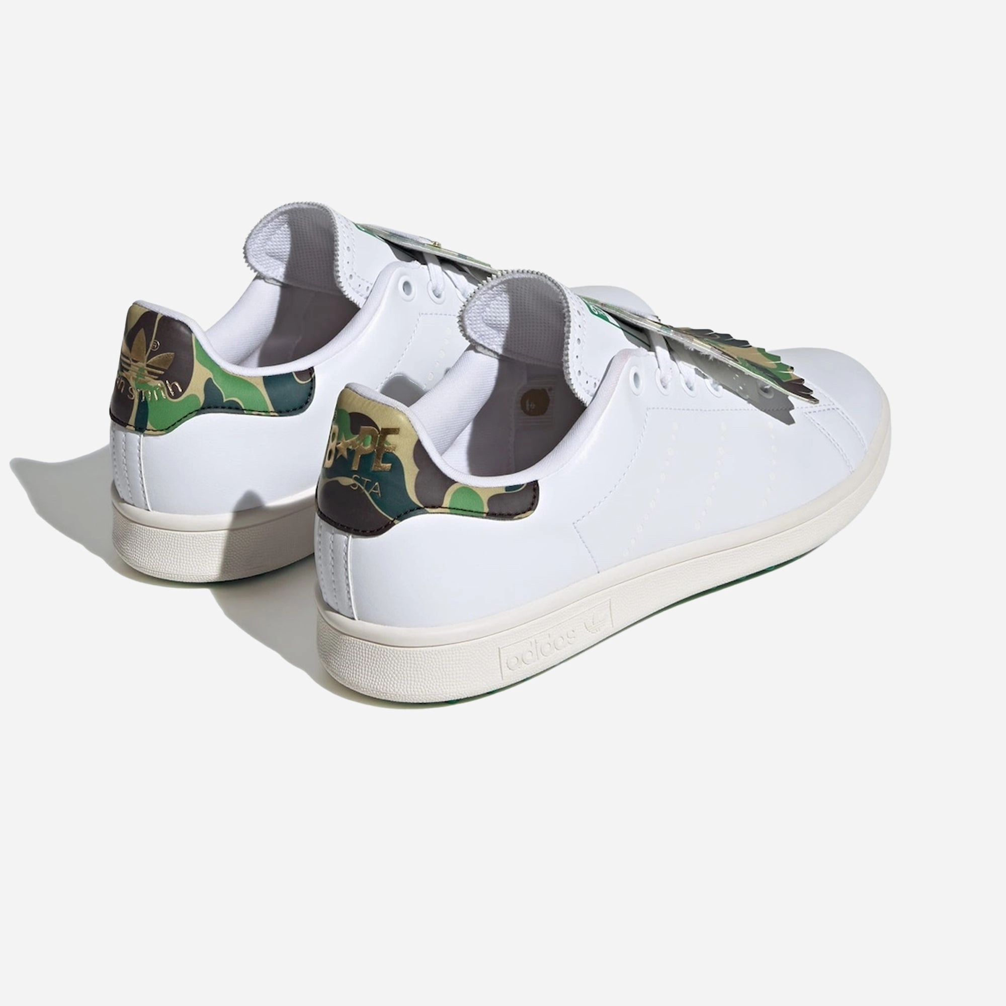 Ventilation Channel Tech Adidas Originals | X BAPE STAN SMITH GOLF { CLOUD WHITE/GREEN