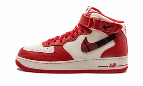 Walk Easy Running Shoes Air Force 1 Mid '07 LX "Plaid Cream Red"