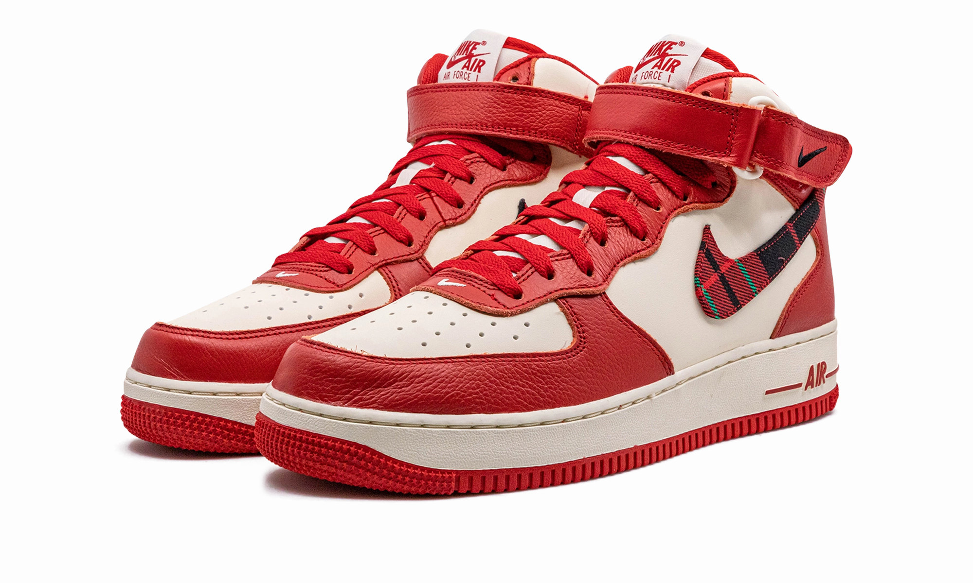 Comfort Motion Air Force 1 Mid '07 LX "Plaid Cream Red"