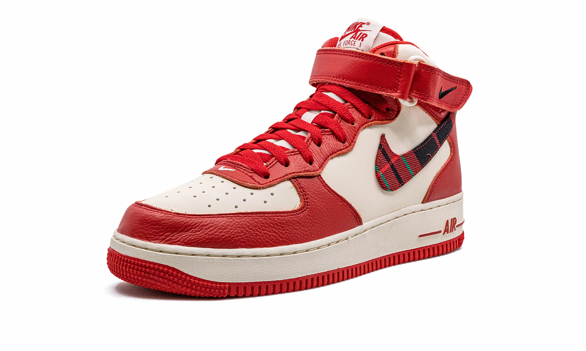 Warm Keep Fresh Wear Air Force 1 Mid '07 LX "Plaid Cream Red"
