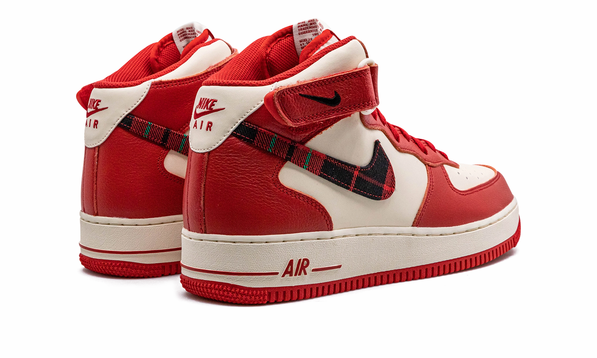 Luxe Look Air Force 1 Mid '07 LX "Plaid Cream Red"