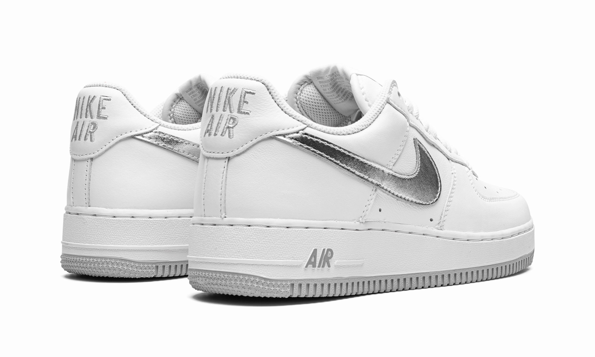 Air Force 1 Low "Silver Swoosh" Classic Toe Shape Free Movement