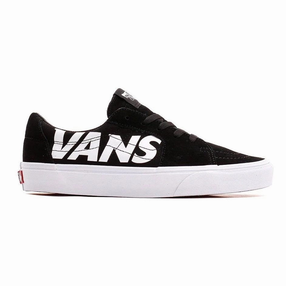 Comfortable Linings Chill Step Vans Men's Sk8 Low Hi Def Shoes - Black / White