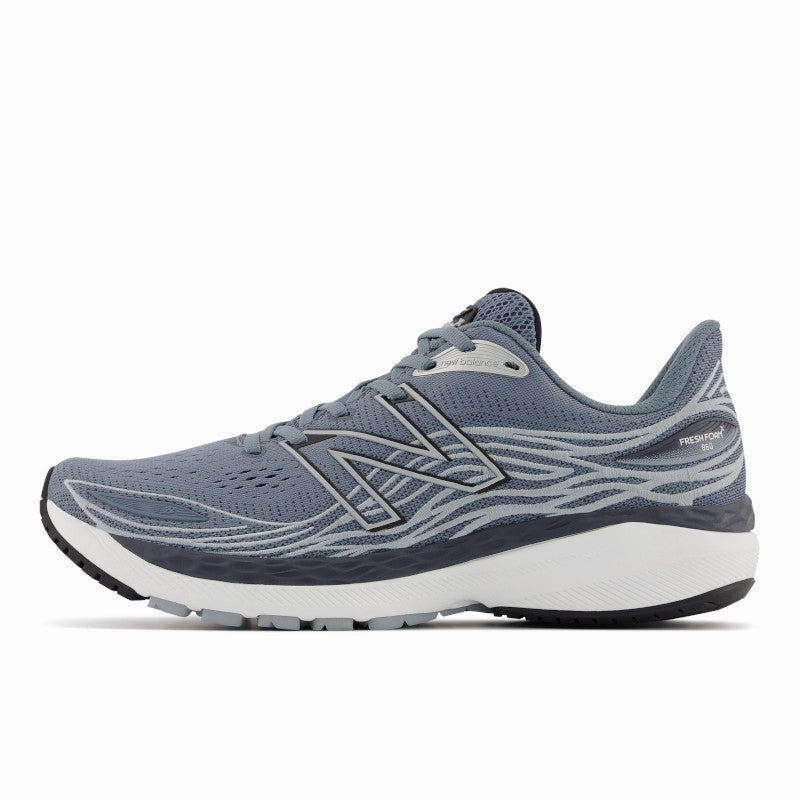 Elastic laces Fresh Foam X 860v12 - Ocean Grey with Light Slate and Black - Men's